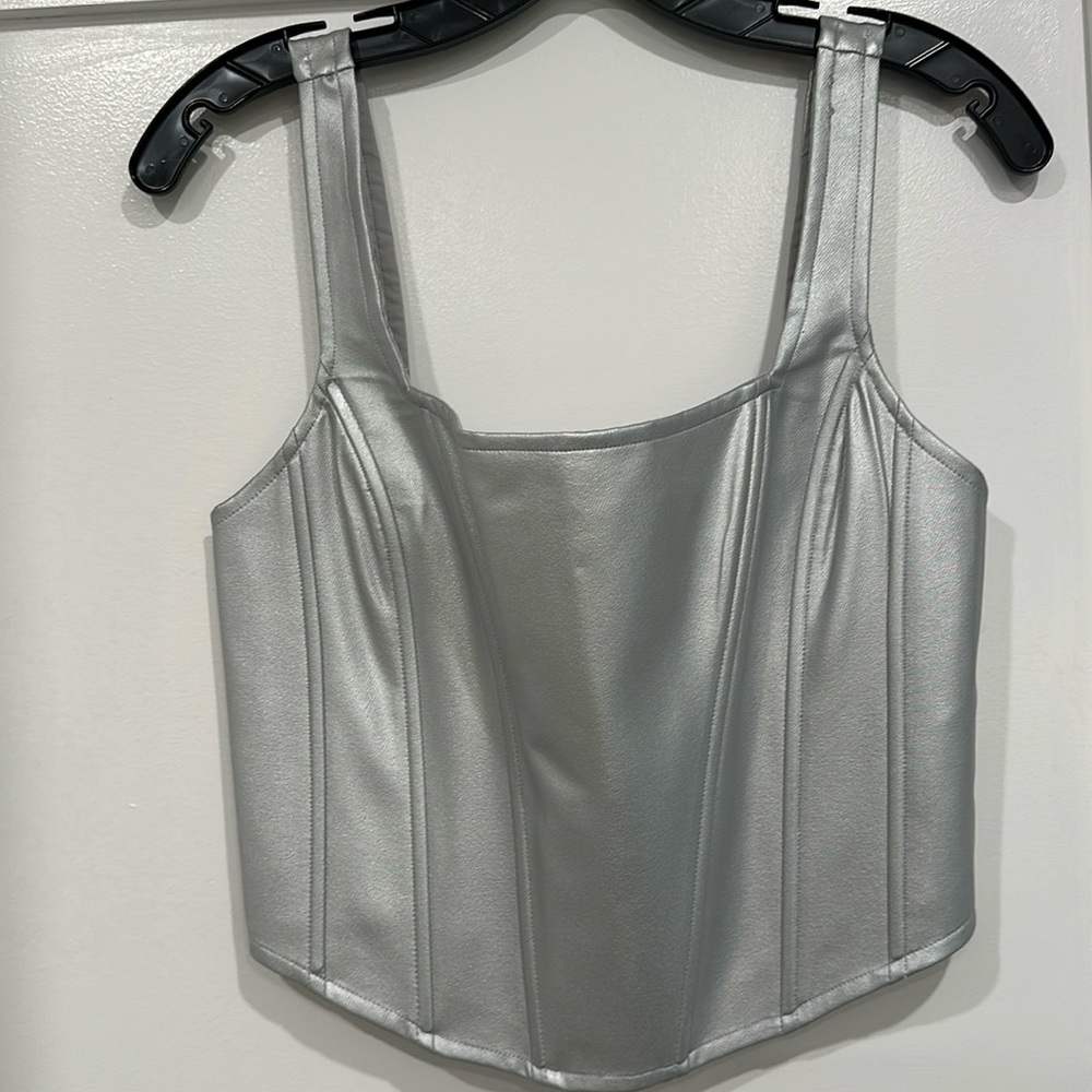 New with tags! Silver bustier